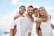 © New Africa - Happy family on beach near sea. Summer vacation
