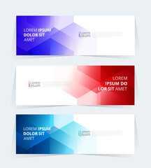 Wall Mural - Geometric banner design with Vector presentation template.