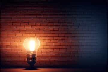 Background Light bulb for business, creative inspiration, future, solutionscreated with generative ai technology