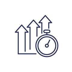 Poster - improve time icon, line vector