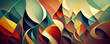 Leinwandbild Motiv Abstract colorful christmas wallpaper background panorama header (Generative AI)