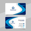 © muhamad - Blue modern creative business card and name card horizontal simple clean template vector design