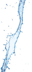 Poster - Blue splash of water with splashes and drops