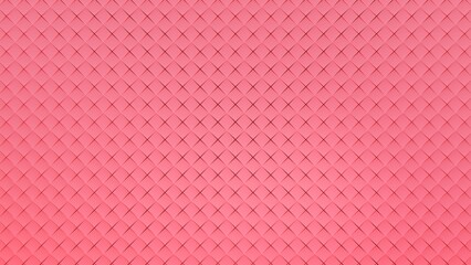 Pink square pattern fabric texture with elegance and drapery textile patterns, 3d rendering