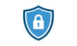 © Rhealea - Secure internet icon. Protective shield sign digital security with the image of a padlock. Symbol security protection web. Vector illustration.