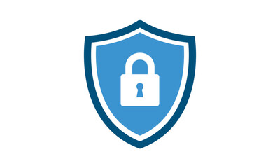 Secure internet icon. Protective shield sign digital security with the image of a padlock. Symbol security protection web. Vector illustration.