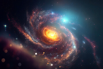 Aufkleber - Colorful abstract wallpaper texture background illustration, Universe and time travel between stars and planets