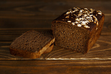 bread on wooden desk