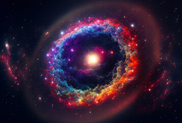 Aufkleber - abstract background of outer space with ultra bright stars and comets on the theme of explosions and life in space