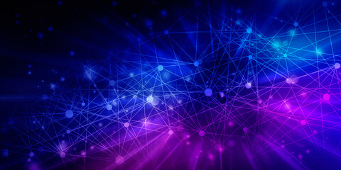 2d illustration Abstract futuristic electronic circuit technology background
