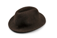 Old Fashioned Black Hat Isolated On White Background