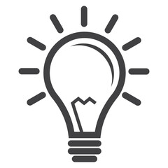 idea lamp lightbulb lighting icon