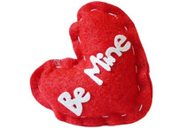 Quilted Red Felt Heart With Be Mine