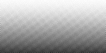 Monochrome Dots Background. Fade Texture. Vintage Pop-art Backdrop. Grunge Black And White Overlay. Vector Illustration	