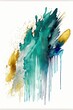© Merilno - coups de pinceau aquarelle abstraite isolés sur fond blanc