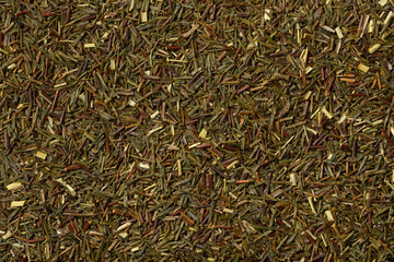 Sticker - South African green Rooibos tea leaves close up full frame as background