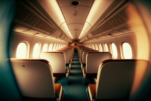 Generative Ai Of First Class Plane Interior. 
