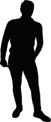 Canvas Print - a man body silhouette vector