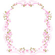 © milavas - curly frame with pink flowers and ribbons