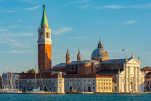 Architecture of San Giorgio Maggiore island in Venice, Italy