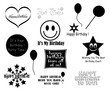 set of Happy Birthday icons, vectors, for web 
