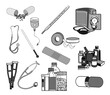 Set quality icons about health care and medical equipment