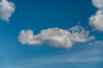 white clouds on blue sky