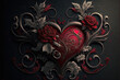 romance valentine's day illustration of a heart 3d render
