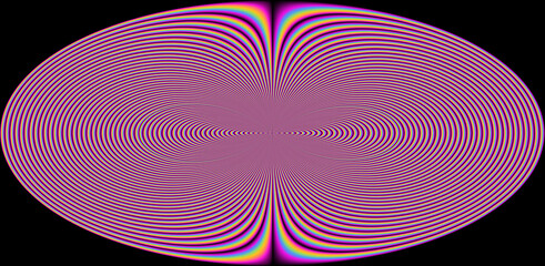 Aufkleber - Texture of a glitched TV screen with wavy and distorted moire pattern in acid colors.