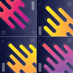 Poster - Modish Style Abstractions in Color: Vector Illustrations