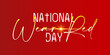 National wear red day isolated on white background with red ribbons. Raster illustration for February 3 date holiday. Great for invitation, card, product packaging, header, poster.