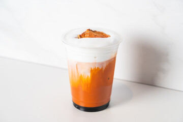 Sticker - Thai tea with milk and bael on top