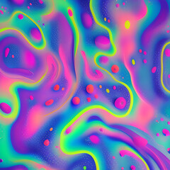 Wall Mural - Abstract and fluid blend of large pastel colored paint blobs. Fluid motion of large shapes. generative ai