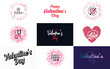 © Muhammad - Happy Valentine's Day typography design with a heart-shaped balloon and a gradient color scheme