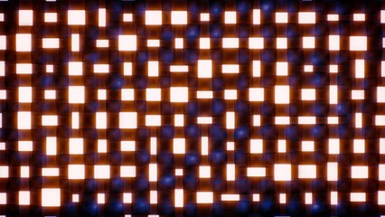 Wall Mural - glowing pink 3d cuboids shuffle - abstract geometrical backdrop - loop video