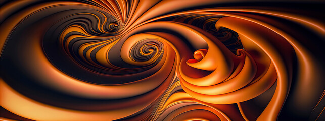 Wall Mural - Orange abstract wallpaper, panoramic banner with orange color