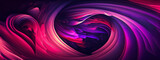 Fototapeta  - Panoramic red, pink and purple abstract wave wallpaper, red pink and purple background