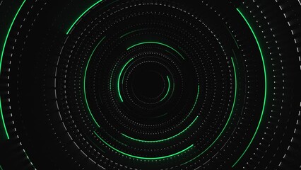 Future interface of modern targeting system during working process, seamless loop. Animation. Abstract digital display with technological searching program - 4K Video Background Seamless Loop