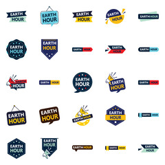 Sticker - The Earth Hour Vector Pack 25 Impactful Designs for Environmental Protection Advocates