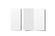© graphicell - Bi-fold brochure mock up isolated on transparent background. 3D render illustration
