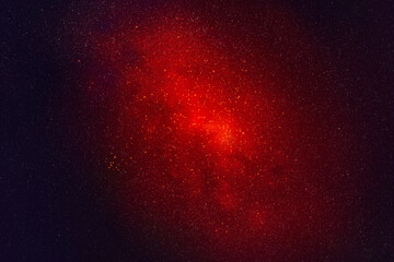 Sticker - milky way, stars and red nebula. night starry sky. space vector background