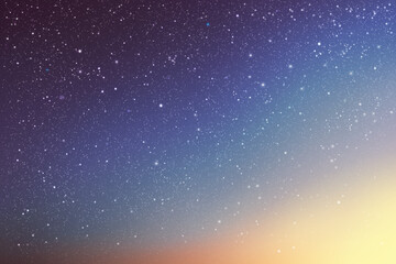 Sticker - night starry sky. clouds and stars in space. blue twilight background