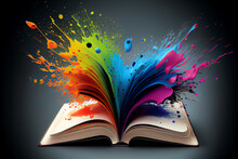 Artwork Design Book Color Splash Explosion Wallpaper