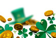 St Patricks day hat with leprechauns gold cutout