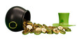 © Xvector - St Patricks day elements hat with pot of gold cutout