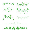 green clover leaves - trefoil - vector decorative design elements