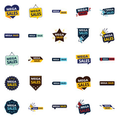 Poster - Mega Sale Vector Pack 25 Distinctive Designs to Make Your Marketing Stand Out