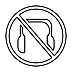 Poster - No headphones prohibition vector sign. 