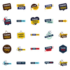 Sticker - 25 Fresh Vector Designs for Saying Thank You