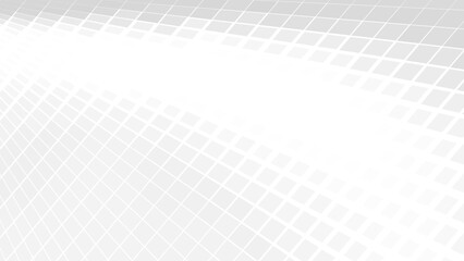 Fototapete - Light gray perspective grid on a white. Minimal vector graphic background